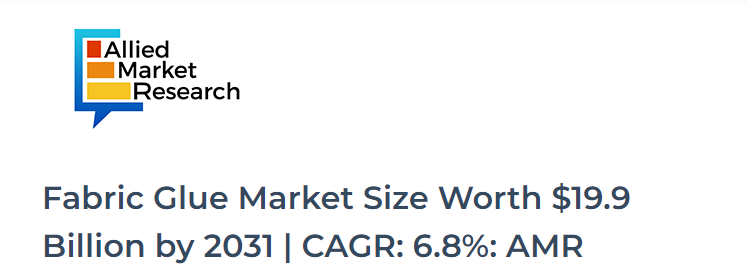 Fabric Glue Market Size Worth $19.9 Billion by 2031 | CAGR: 6.8%: AMR